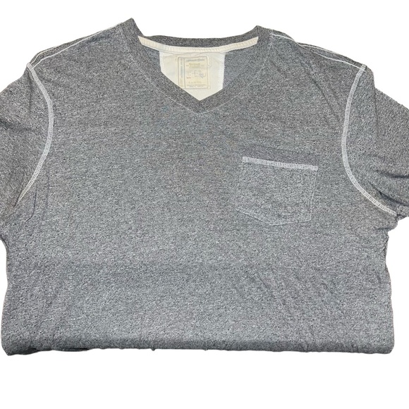 ALEXANDER JULIAN Mens Heather Gray V-Neck Pocket T-Shirt Size Large - Picture 7 of 12